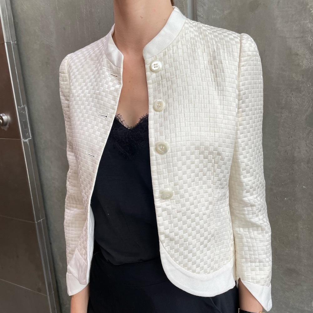 Armani Collezioni Womens White Blazer